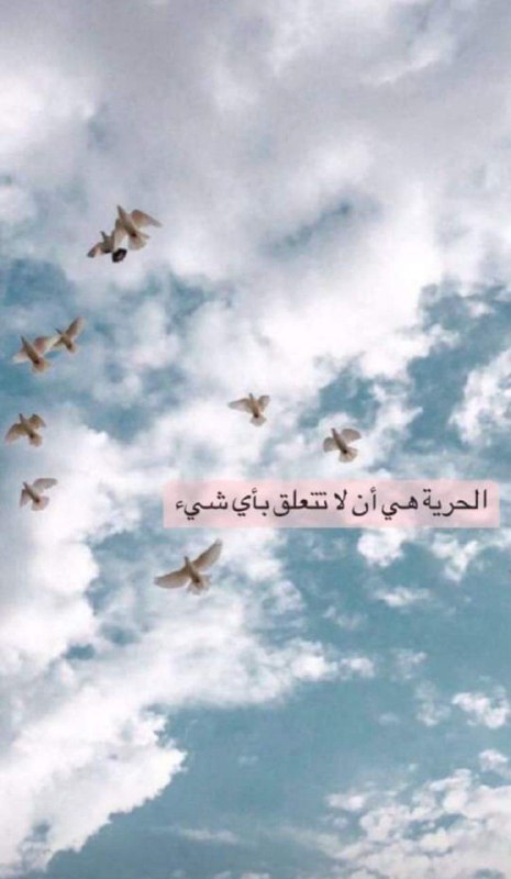 **الحرية هي أن لا تتعلق بأي …