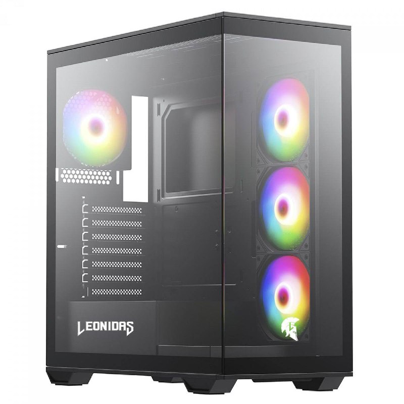 ***💥*** Gabinete Gamer Leonidas Magnus, Black, …