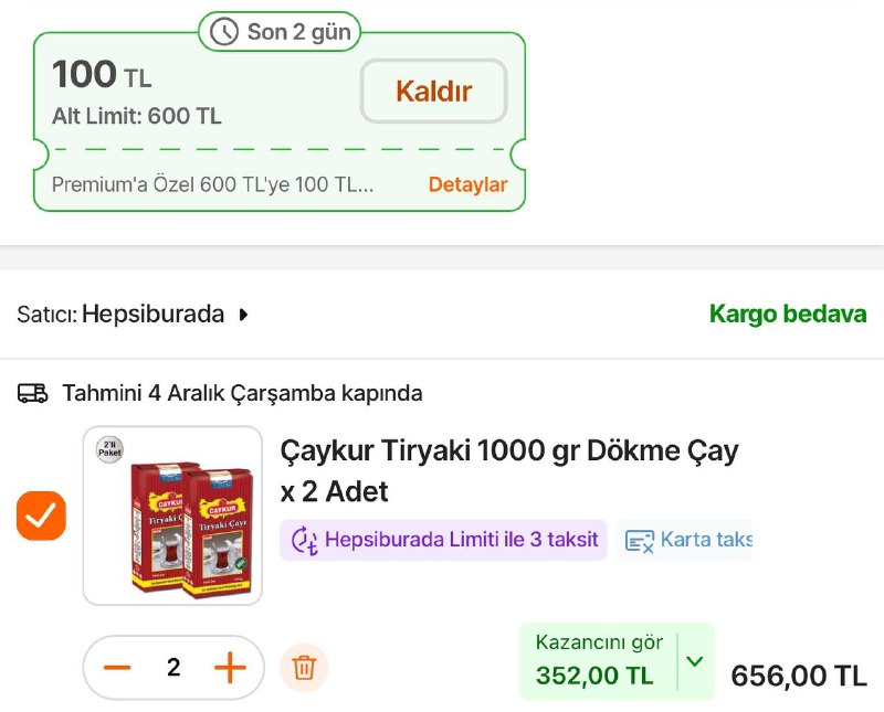 ***🔥*** Çaykur Tiryaki Çay 1 KG …