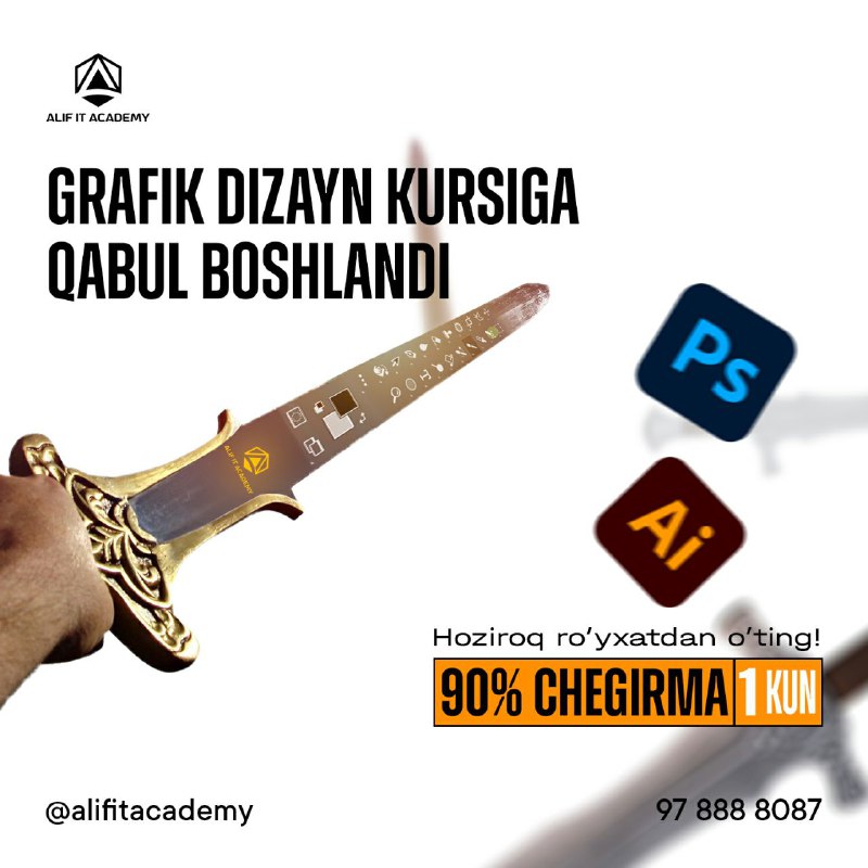 ***🔺*** **Alif IT Academy onlayn "Grafik …