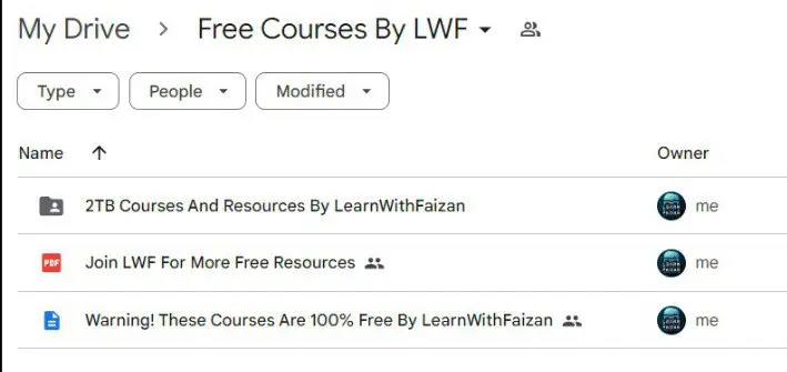 LearnWithFaizan 2TB Resources Google Drive