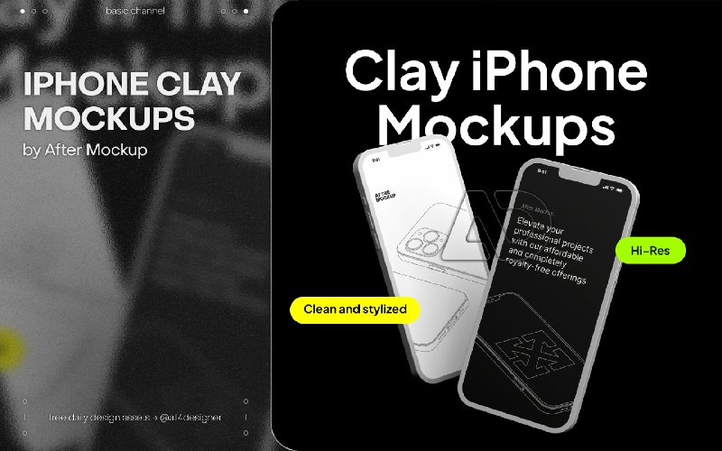 **iPhone Clay Mockups**