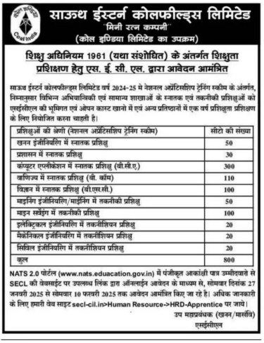 SECL Recruitment 2025 Short Notification Out …