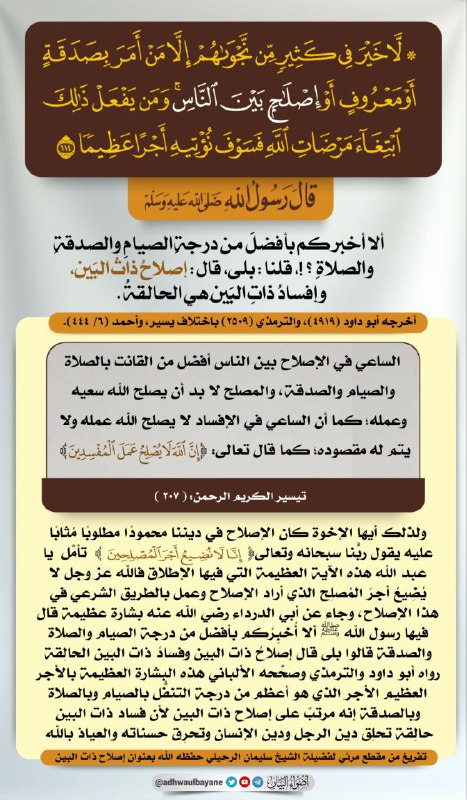 الترغيب في إصلاح ذات البين