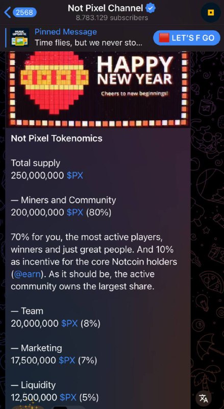 **Not Pixel Tokenomics**