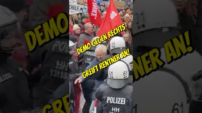 Demo gegen Rechts greift Rentner an …