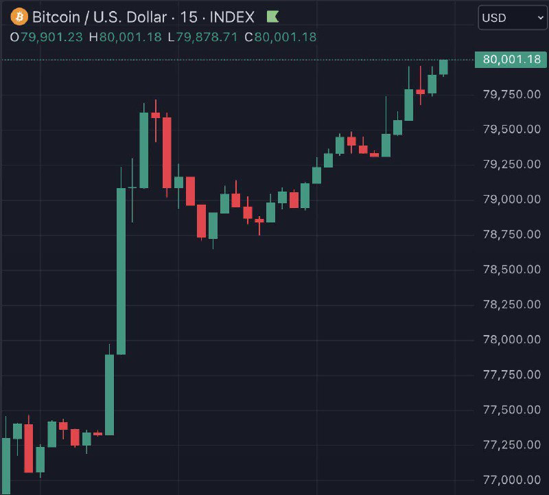 Bitcoin toca los 81000$