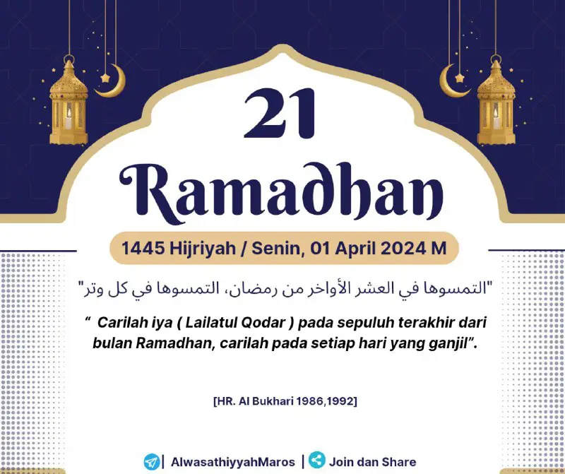 21 Ramadhan 1445