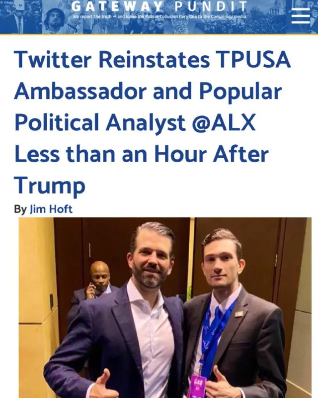 **Twitter Reinstates TPUSA Ambassador and Popular …