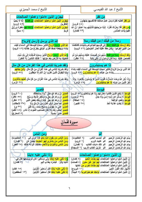 اليُسر فى تربيط مُتشابه القرءان