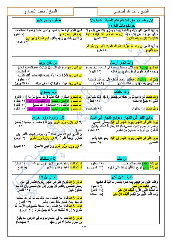 اليُسر فى تربيط مُتشابه القرءان