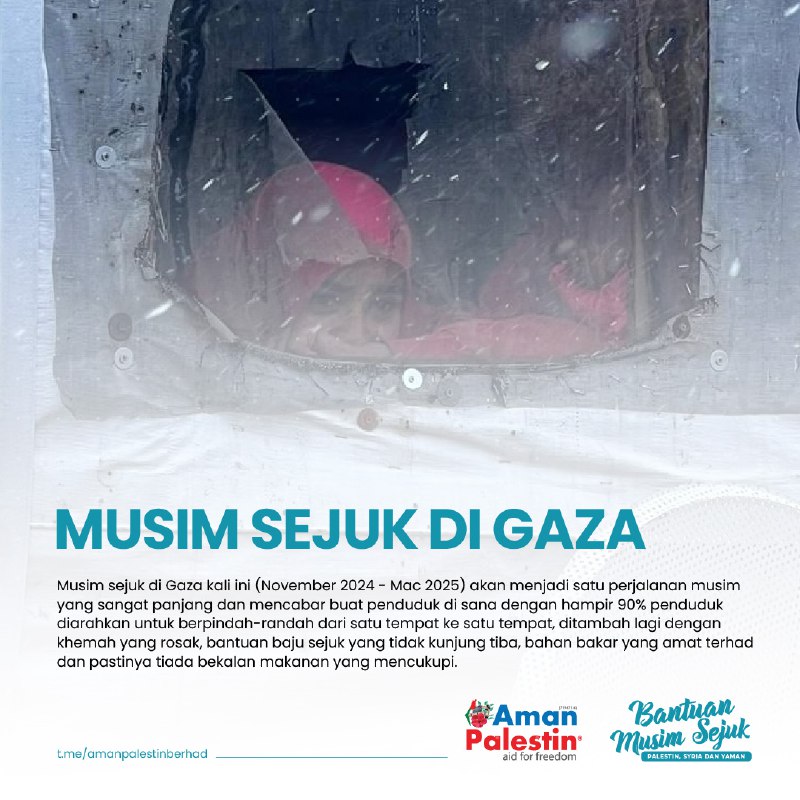 [#bantuanmusimsejuk](?q=%23bantuanmusimsejuk) | **MUSIM SEJUK DI GAZA**