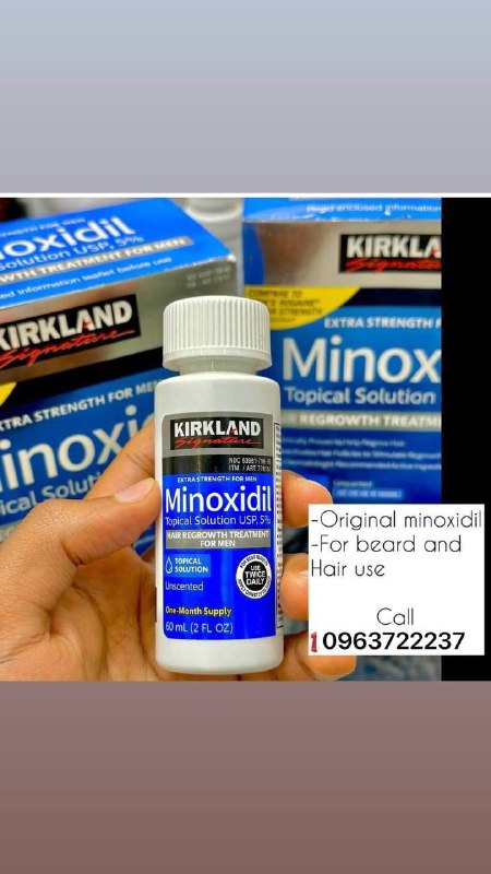 Original minoxidil and derma roller