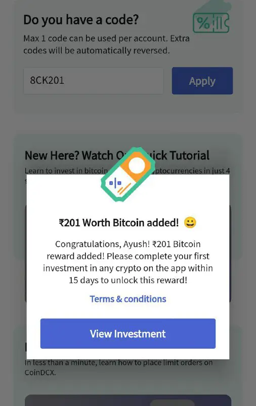 Limited time | Download CoinDCX App …