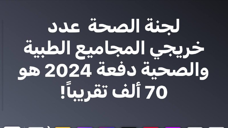 لجنة الصحة عدد خريجي المجاميع الطبية …