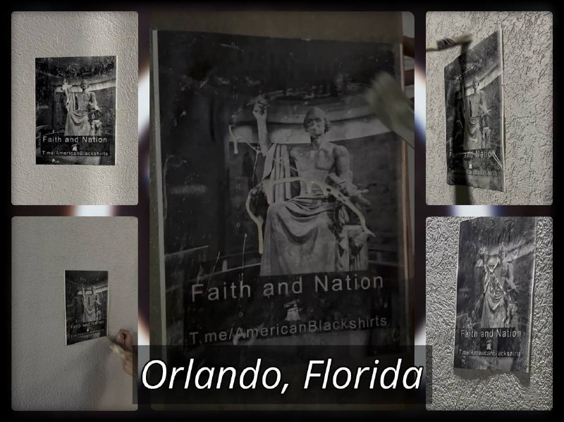 Blackshirts put up Posters in Orlando, …