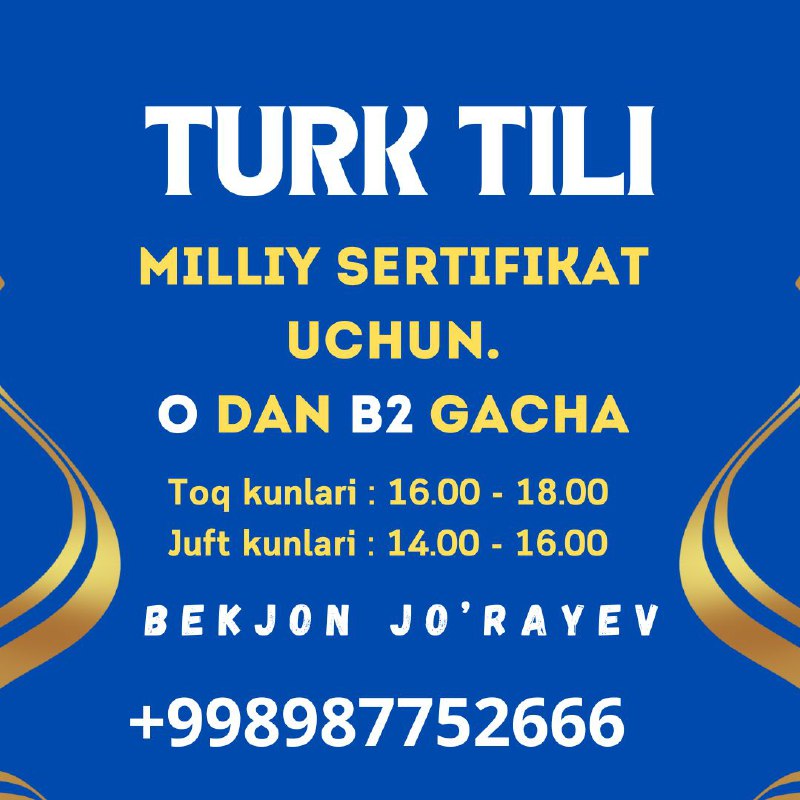 ***⚡️******⚡️********⚡️***Yangi TURK TILI guruhlari ***🔥********🔥******🔥***