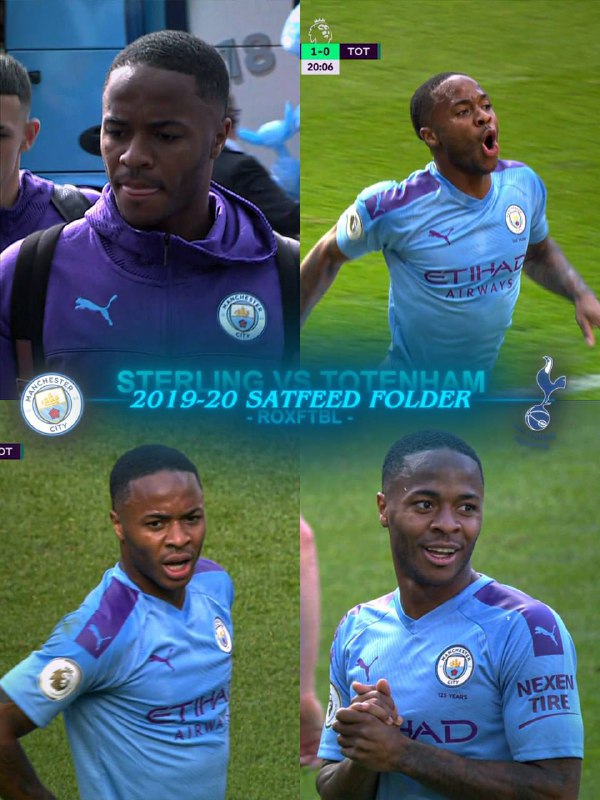 Raheem Sterling satfeed comp vs Spurs …