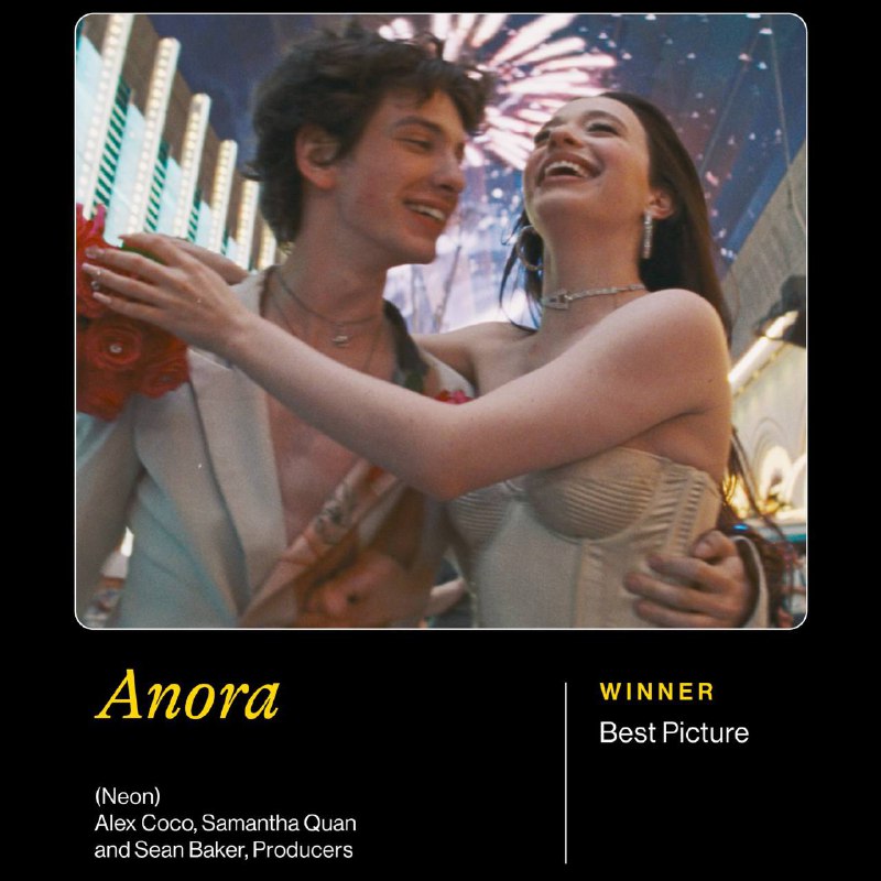 ‏Anora برنده‌ اسکار بهترین فیلم امسال …