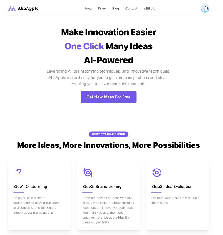 جنریتور ایده با AhaApple