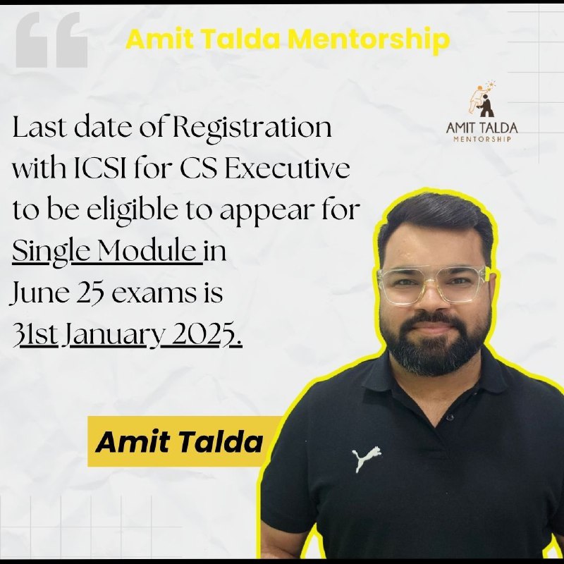 AMIT TALDA MENTORSHIP (NEW SYLLABUS)