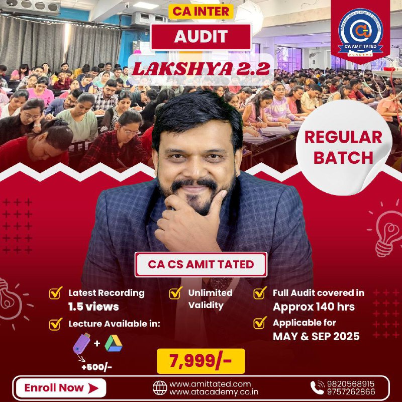 ***🔥*** CA Inter Audit Lakshya 2.2 …