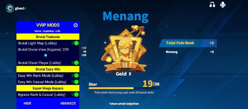 Cheat supersus ada kah yang main???