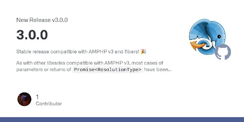 trowski released amphp/mysql v3.0.0.