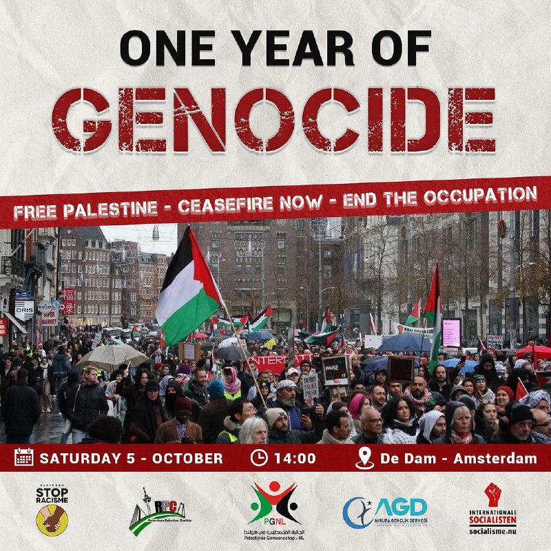 ***🇵🇸*** Zaterdag 5 oktober 2u Dam: …