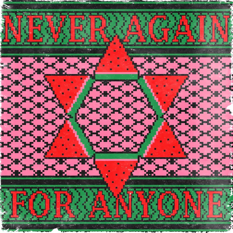 "**Never again, for anyone**" *(EN: English)*