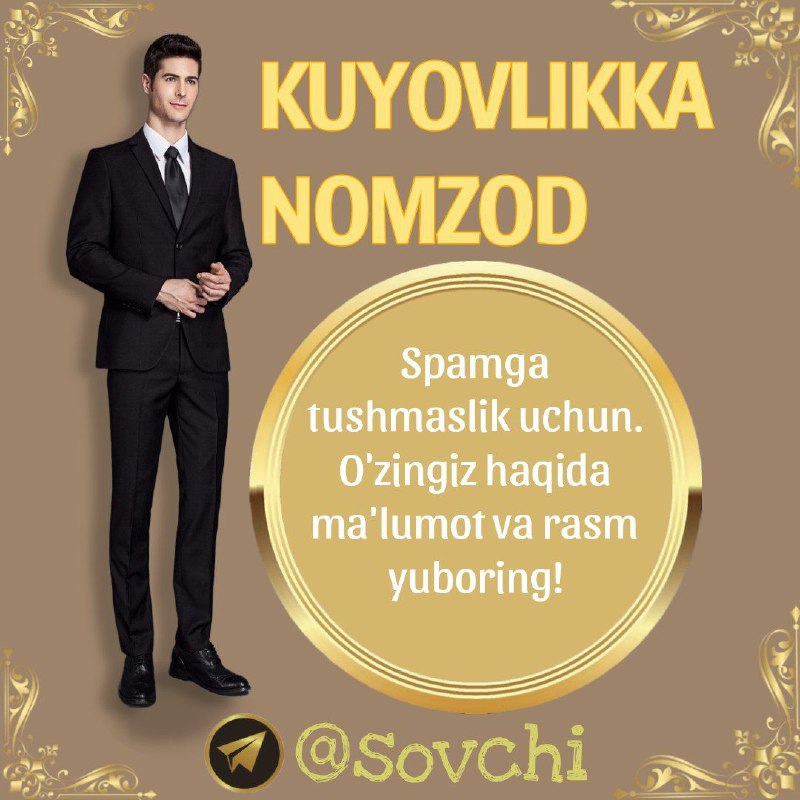 ***🤵‍♂***[#Куёвликка\_номзод](?q=%23%D0%9A%D1%83%D1%91%D0%B2%D0%BB%D0%B8%D0%BA%D0%BA%D0%B0_%D0%BD%D0%BE%D0%BC%D0%B7%D0%BE%D0%B4)