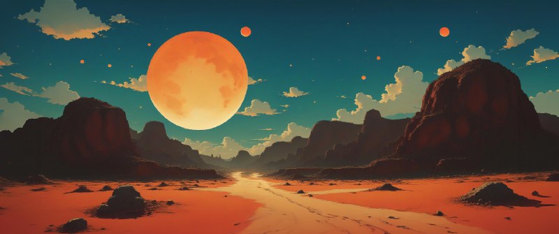 [3440x1440] Desertscape on another world (Generated …