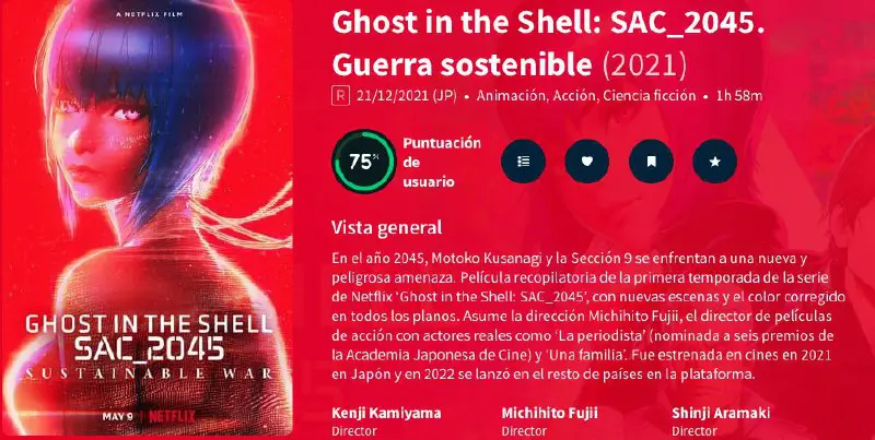 Ghost in the Shell: SAC\_2045. Guerra …