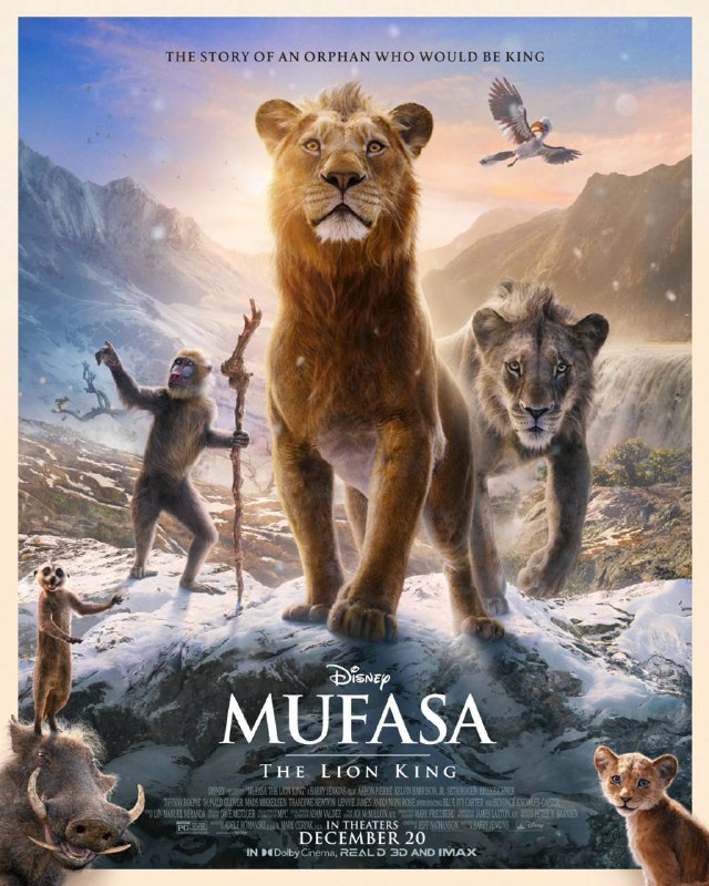 ***🦁*** پوستر لایواکشن «**Mufasa: The Lion …