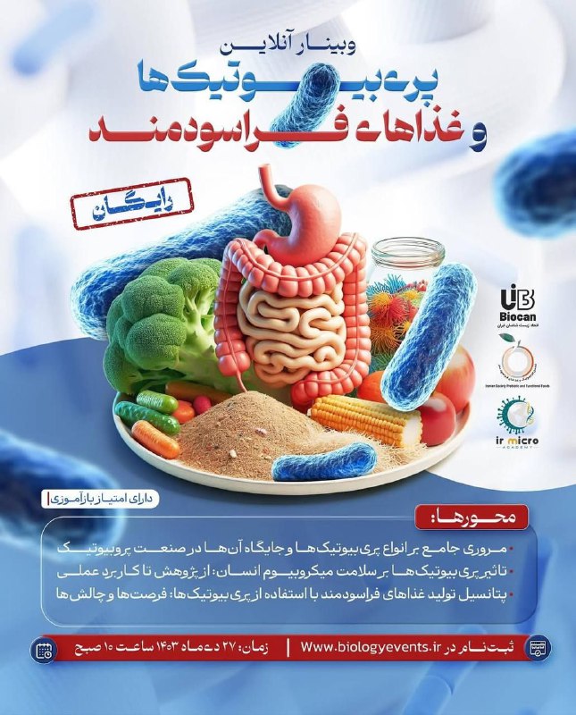 ***?*** وبینار آنلاین پری بیوتیک ها …