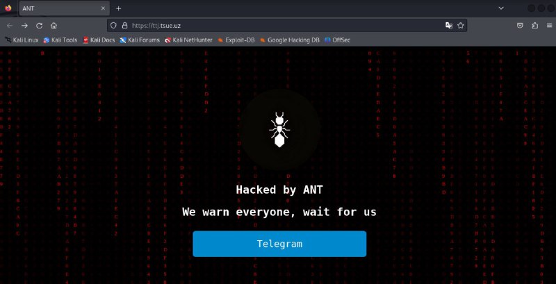 **Hacked by** [ANT](https://t.me/Ant_Security) *Target :* [*https://ttj.tsue.uz/*](https://ttj.tsue.uz/)