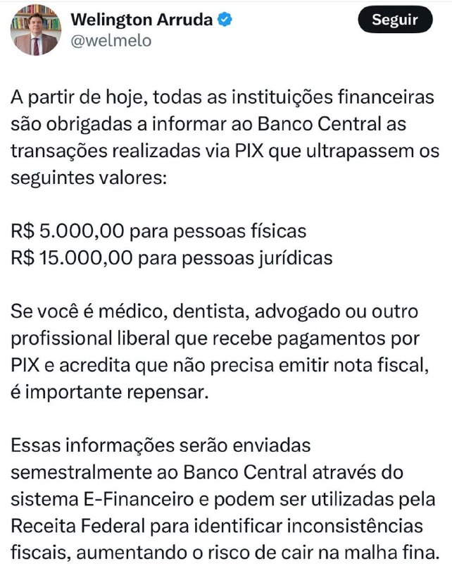 PIX na E-financeira.