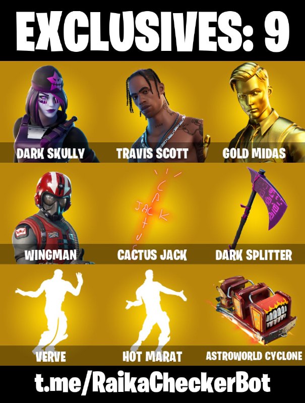 42 SKINS + TRAVIS + DARK …