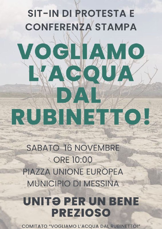 ***💧******💥*****SIT-IN "VOGLIAMO L'ACQUA DAL RUBINETTO"*****💧******💥***