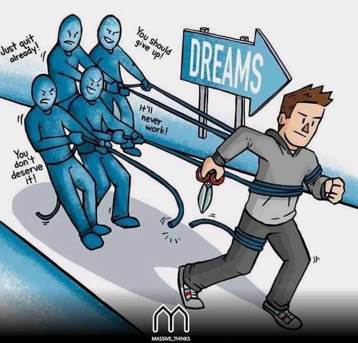 كل خيطٍ يمنعك من التقدم ، …