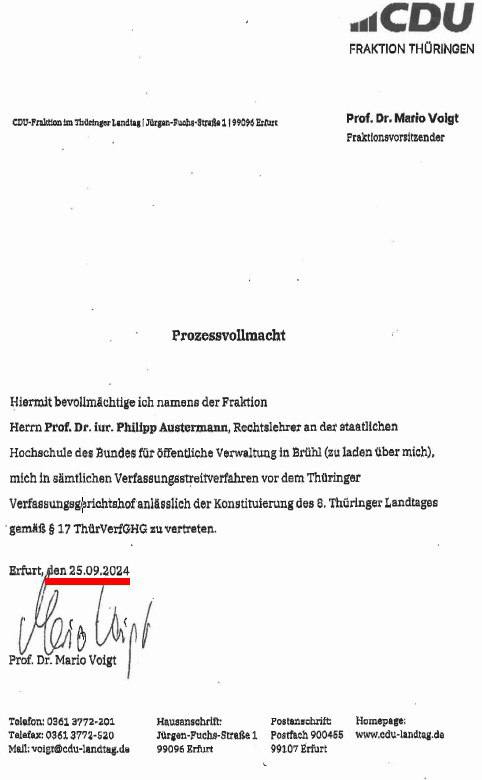 **Sabotage des Thüringer Parlaments durch die …