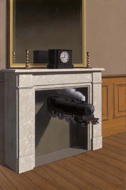 •La durée poignardée (Time Transfixed)٫René Magritte