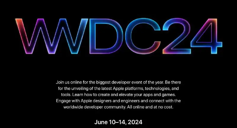 ***👨‍💻*** Apple [анонсировала](https://developer.apple.com/wwdc24/) всемирную конференцию разработчиков …