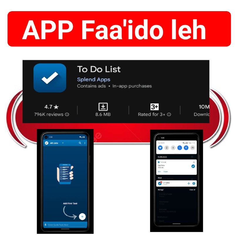 Do list waa app kaa saacidaya …