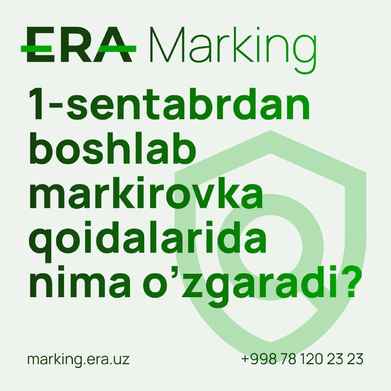 ***📑*** 1-sentabrdan O‘zbekistonda markirovkali mahsulotlar savdosi …