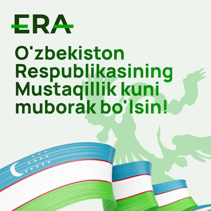 ***??***ERA sizlarni O’zbekiston Respublikasi mustaqilligining 33 …