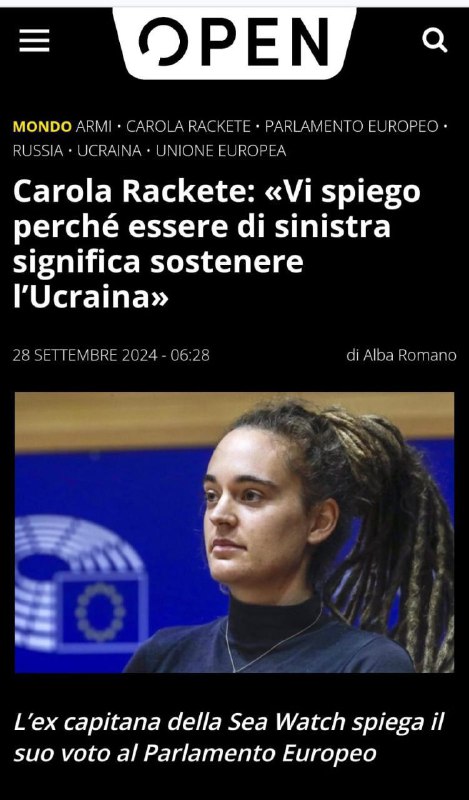 Carola Rakete giustifica così il suo …