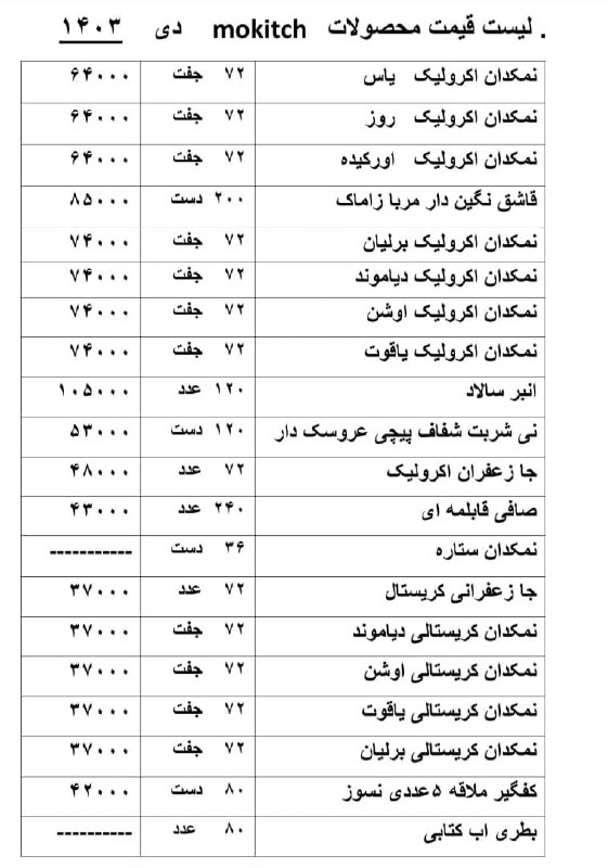 پخش لوازم آشپزخانه آریا