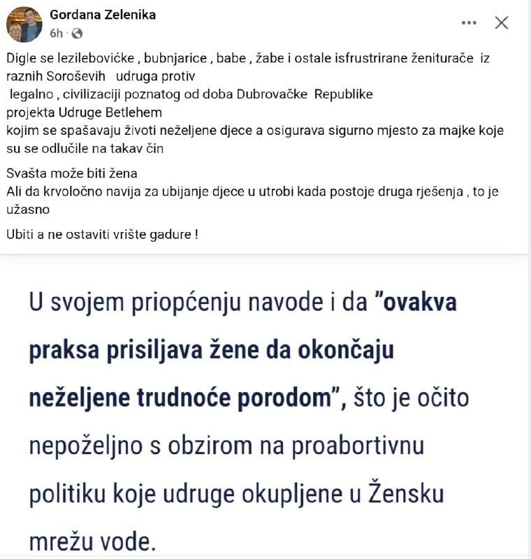 Bravo gospodjo Zelenika. Zar mislite da …