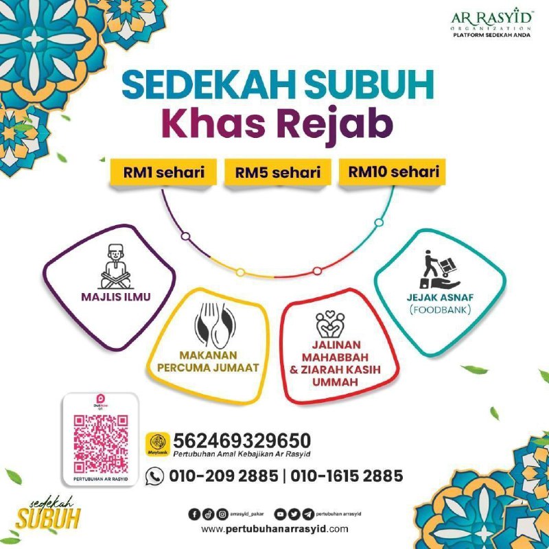 ***✨***JOM SEDEKAH SUBUH DI BULAN REJAB …